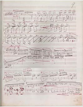 Manuscript of Liszt’s Sonata in B minor